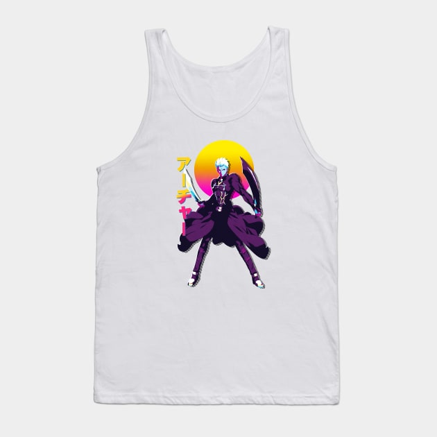 Archer Fate Stay Night Anime Retrowave Tank Top by Jedi Master